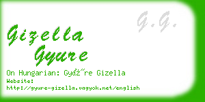 gizella gyure business card