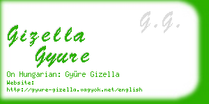 gizella gyure business card